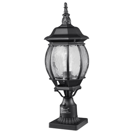 2-Pack Dusk to Dawn Outdoor Post Lights, Waterproof Glass