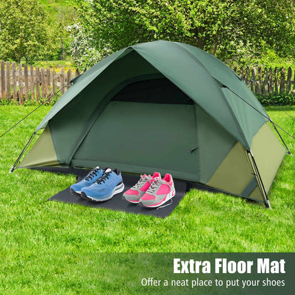 2-Person Camping Tent With Removable Rainfly, Green
