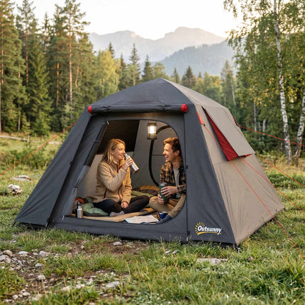 2-Person Dome Tent, Waterproof, 2 Doors, Easy Setup