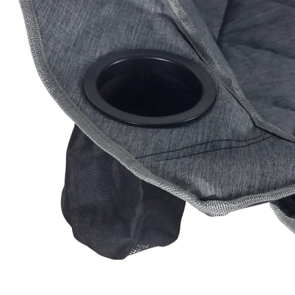 2-Person Folding Camping Chair with Cup Holder