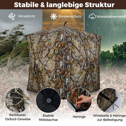 2-Person Hunting Blind with Silent Windows, Camouflage