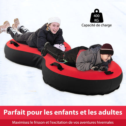 2-Person Inflatable Snow Tube, 80-Inch, 880 lb