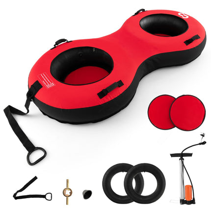 2-Person Inflatable Snow Tube, 80-Inch, 880 lb