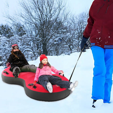 2-Person Inflatable Snow Tube, 80-Inch, 880 lb