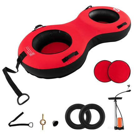 2-Person Inflatable Snow Tube, 80-Inch, 880 lb