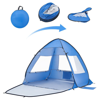 2-Person Pop-Up Beach Tent, UPF 50+ Carry Bag