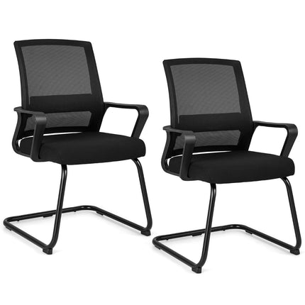 2-Piece Ergonomic Guest Chair Set with Lumbar Support