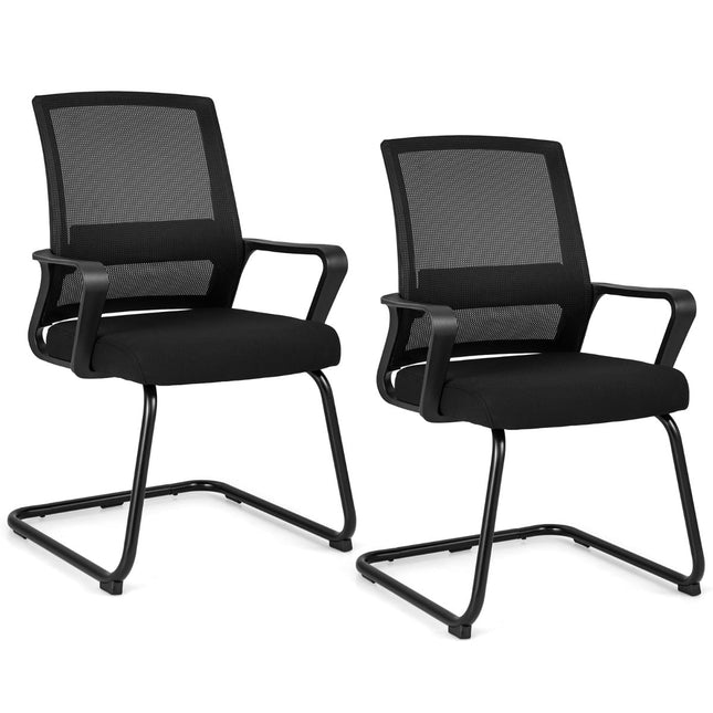 2-Piece Ergonomic Guest Chair Set with Lumbar Support