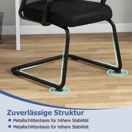 2-Piece Ergonomic Guest Chair Set with Lumbar Support