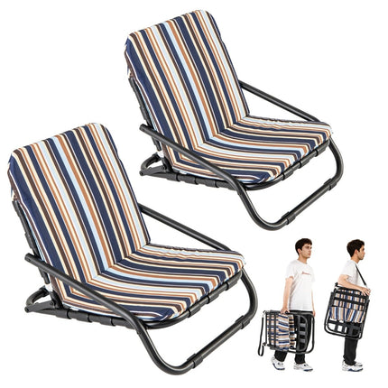 2-Piece Folding Beach Chairs, Quick-Dry Cotton