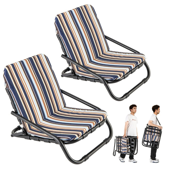 2-Piece Folding Beach Chairs, Quick-Dry Cotton