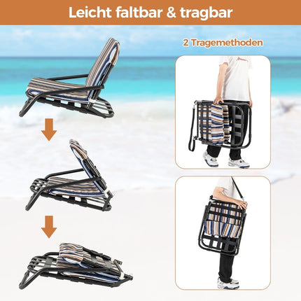 2-Piece Folding Beach Chairs, Quick-Dry Cotton
