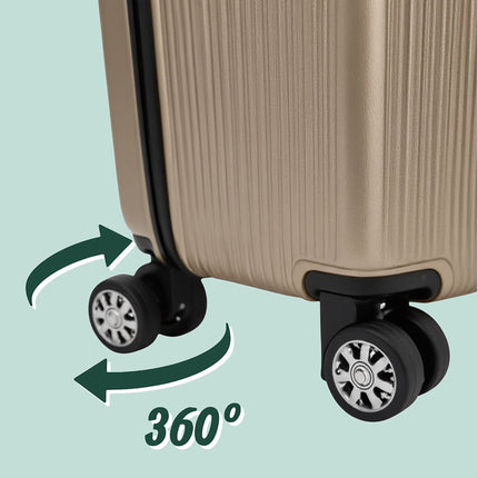 2-Piece Hard-Shell Luggage Set with 360 Wheels
