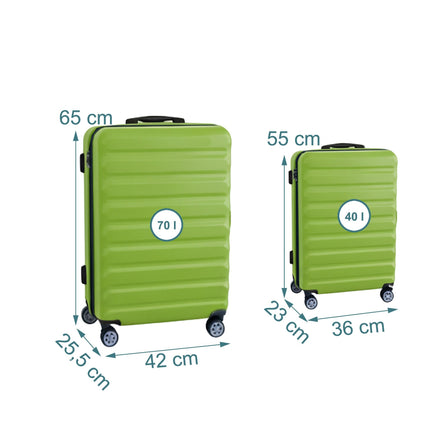 2-Piece Hard-Shell Luggage Set with Wheels