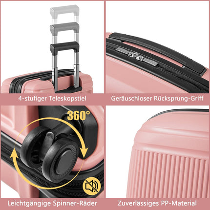 2-Piece Luggage Set with 20"" Carry-On & 14"" Cosmetic Case