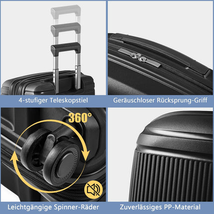 2-Piece Luggage Set with 20"" Carry-On & 14"" Cosmetic Case