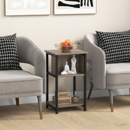 2-Piece Nightstand Set with Shelves & Adjustable Feet