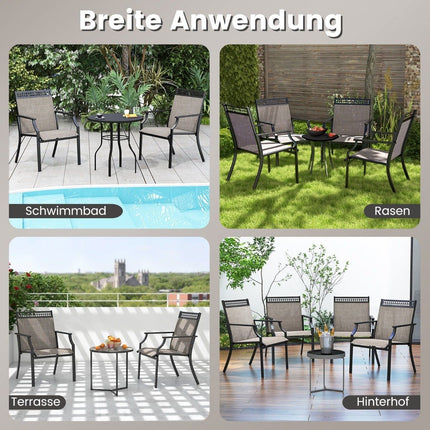 2-Piece Outdoor Chairs Set, Quick-Dry Fabric, Metal Frame