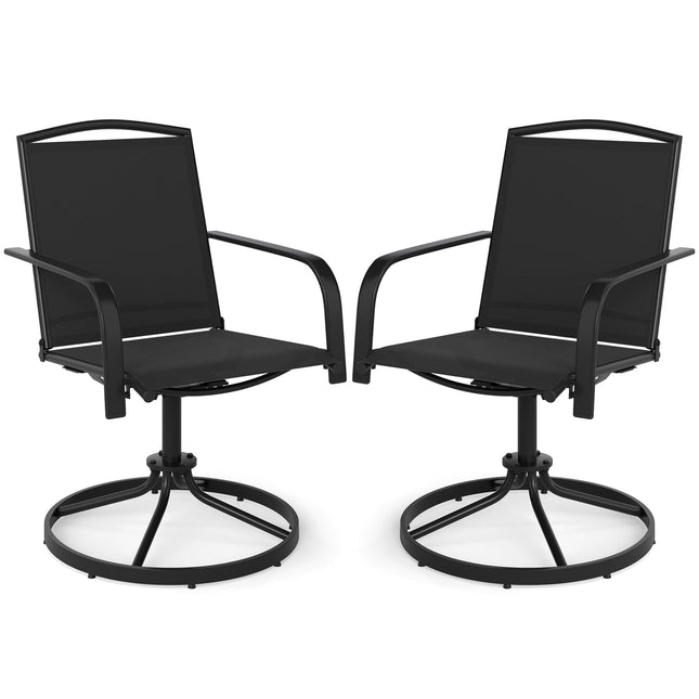 2-Piece Outdoor Swivel Rocking Chairs, Quick-Dry Fabric