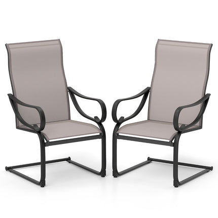 2-Piece Patio Rocking Chairs, High Back, Mesh Fabric
