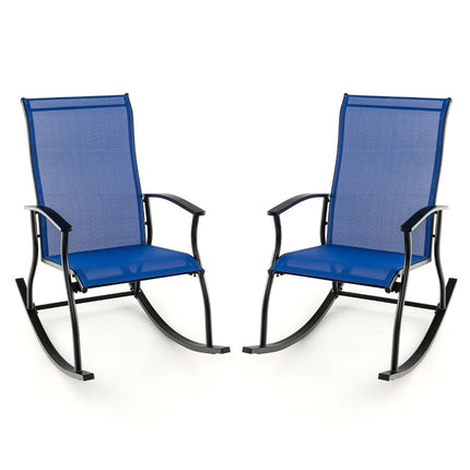 2-Piece Rocking Chair Set, High Back, Breathable Fabric