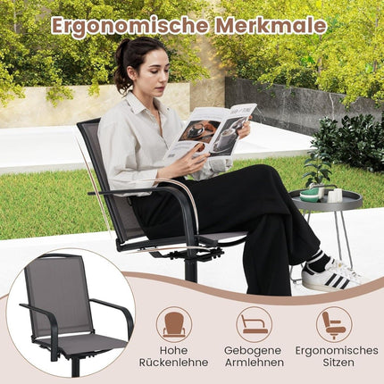 2-Piece Set Swivel Patio Chairs, Quick-Dry Fabric