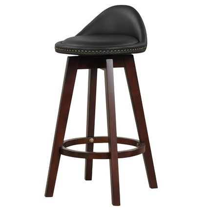 2-Piece Swivel Bar Stool Set, Cushioned Low Back