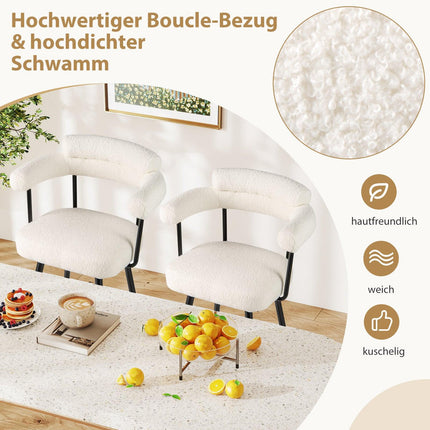 2-Piece White Swivel Bar Stools, 360 Rotating Seats