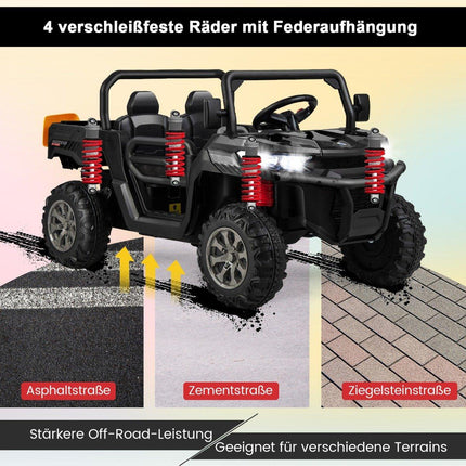 2-Seater Electric Ride-On Truck with Remote Control, Black