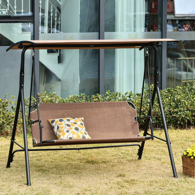 Outdoor 2-seat rocking chair, UV resistant, adjustable angle