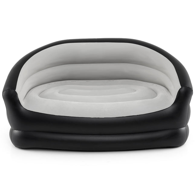 2-Seater Inflatable Sofa with Flocked Surface & Armrests