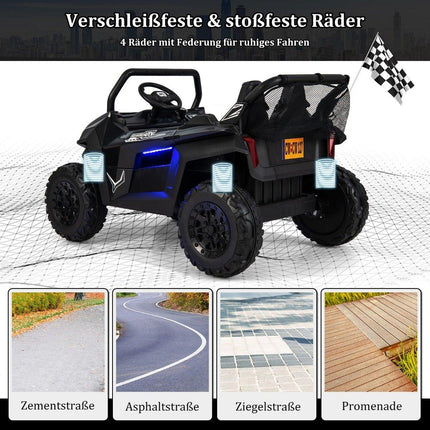2-Seater Kids Electric Car with Remote, Music, Lights