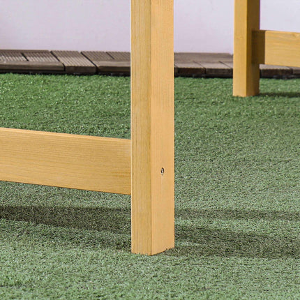 2-Seater Outdoor Bench, Weatherproof Wood, 240kg Capacity