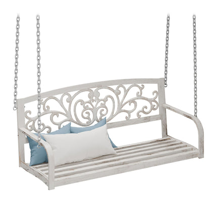 2-Seater Outdoor Patio Swing with Curved Seat