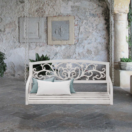 2-Seater Outdoor Patio Swing with Curved Seat