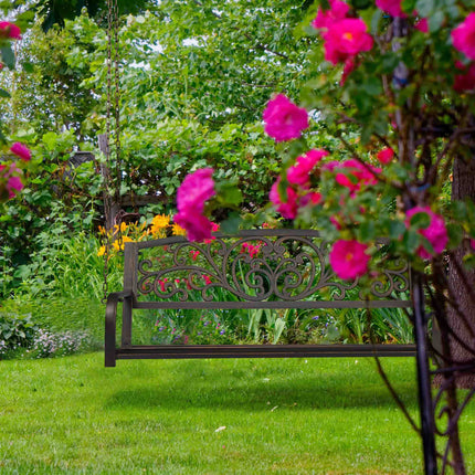 2-Seater Outdoor Patio Swing with Curved Seat
