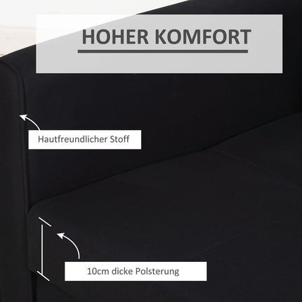 2-seater sofa bed with storage and polycotton cushions, grey