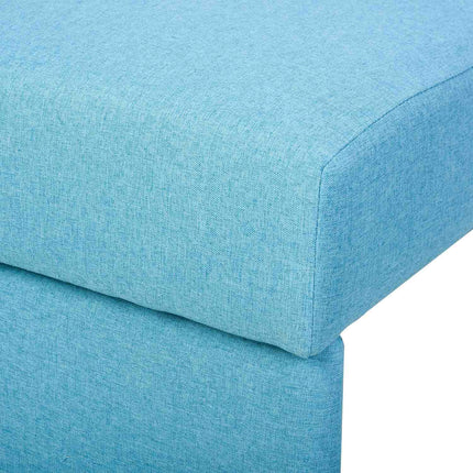2-seater sofa bed - storage, light gray polycotton