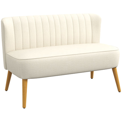 2-Seater Sofa, Cream White, Soft Padding, 220 kg Capacity
