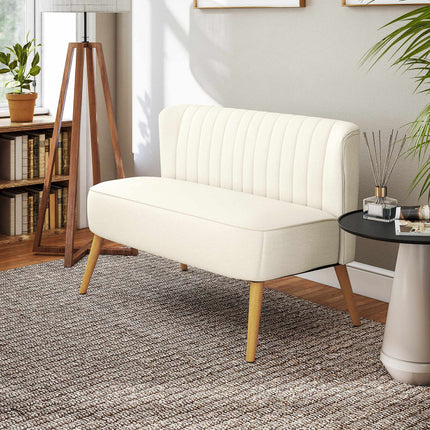 2-Seater Sofa, Cream White, Soft Padding, 220 kg Capacity