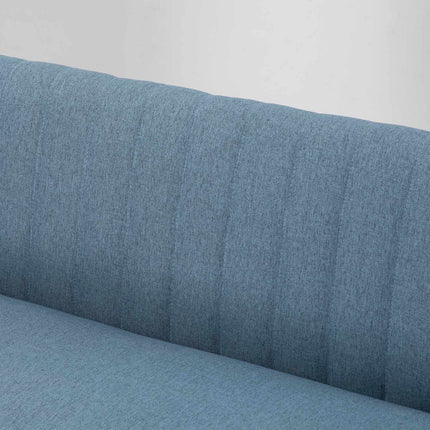 2-seater Linne Loveseat, wooden legs, blue, 150 kg capacity