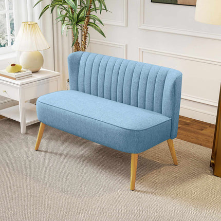 2-Seater Sofa, Soft Cushioning, Easy-Care Cover, Blue
