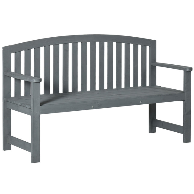 2-Seater Wooden Garden Bench, Weatherproof, 240kg Capacity