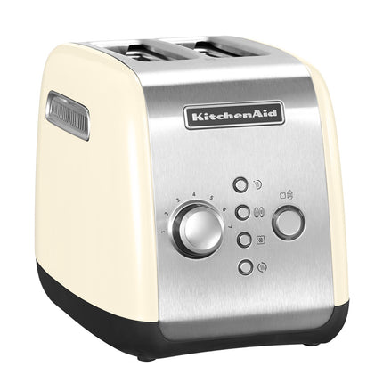 2-Slice Toaster 1100W with Bagel and Defrost Functions, Keep-Warm, Cream