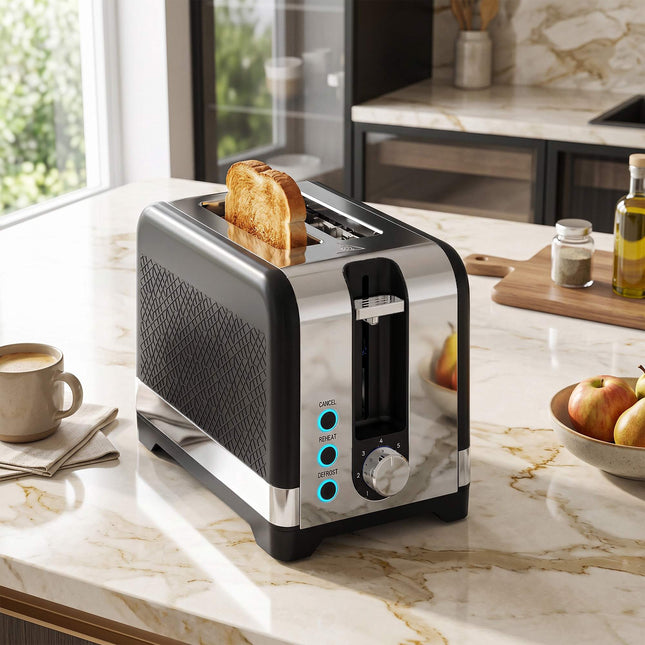 2-Slice Toaster, 7 Browning Levels, Defrost, Warming Rack