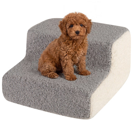 2-Step Foam Pet Ramp with Washable Cover, Non-Slip Base