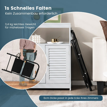 2-Step Folding Ladder with Padded Handle, 47x39x71 cm, Black