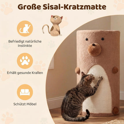 2-Story Cat House with Sisal Scratch Mat and Hideaway Cave