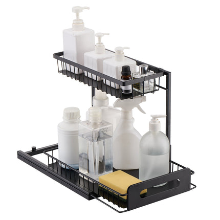 2-Tier Pull-Out Cabinet Organizer, 10.7 x 14.2 in