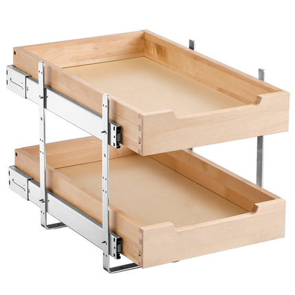 2-Tier Pull-Out Cabinet Organizer, 14 x 21 in, Soft-Close